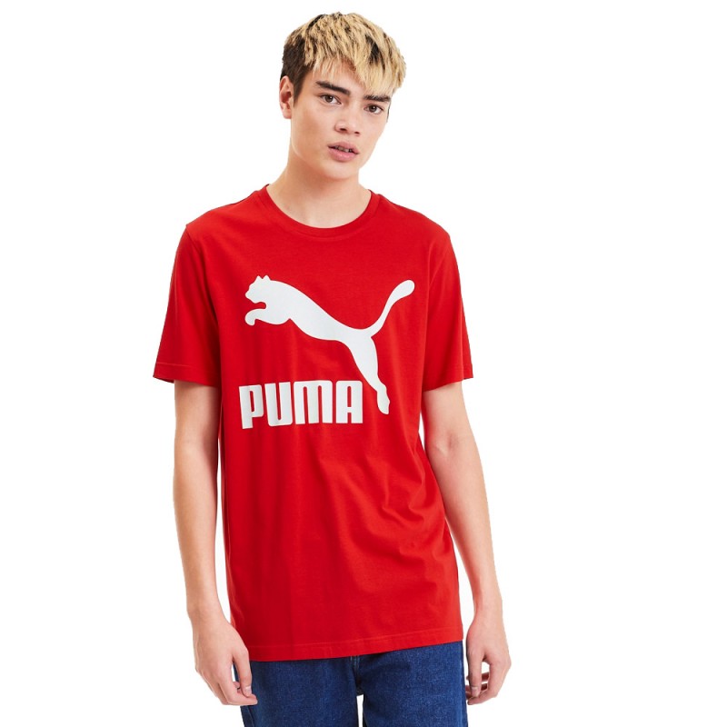 hacer clic Estimado Comportamiento Camiseta Puma Classics Logo Tee Hombre Roja